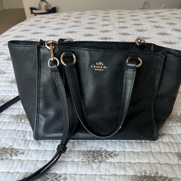 Coach Black Leather Mini Crosby Carryall Bag - Picture 3 of 10